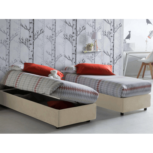 Cama de solteiro de tecido Cama de solteiro de tecido