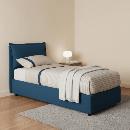 Cama de solteiro de tecido