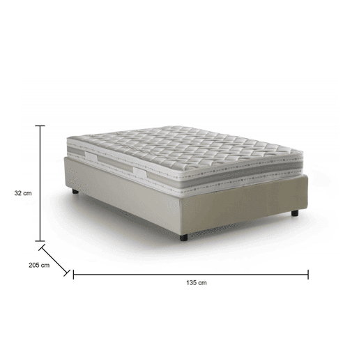 Cama quadrada e meia de tecido