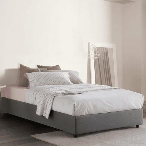 Cama quadrada e meia de tecido