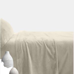Conjunto de lençóis de inverno Coralina bege liso cama 150cm Donegal Collections
