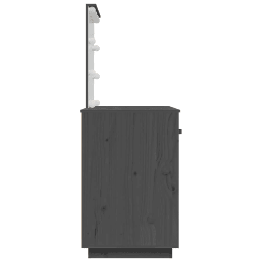 vidaXL Toucador com LEDs 95x50x133,5 cm pinho maciço cinza vidaXL Toucador com LEDs 95x50x133,5 cm pinho maciço cinza