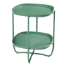 Mesa de jardim Sandefjord com 2 tabuleiros em aço 57,5x46x46cm - Verde en.casa