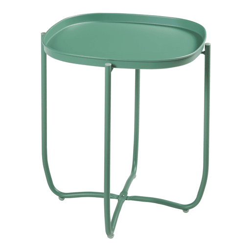 Mesa de jardim Sandefjord aço 53x46x46cm - Verde en.casa