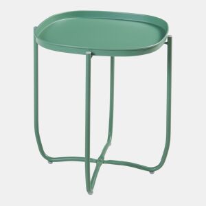 Mesa de jardim Sandefjord aço 53x46x46cm - Verde en.casa