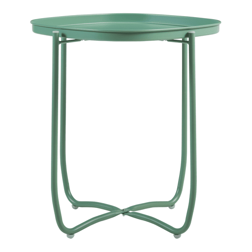 Mesa de jardim Sandefjord aço 53x46x46cm - Verde en.casa
