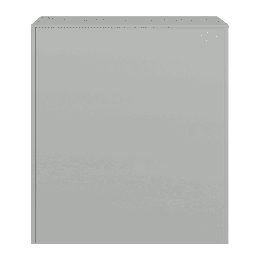 Cacifo metálico Rautavaara 9 portas com fechadura de aço 100x90x40cm - Cinzento pálido en.casa