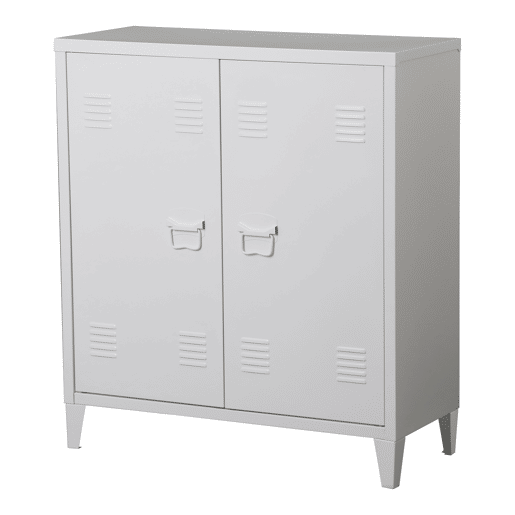 Armário de escritório Oripää com prateleira de aço ajustável 90x80x33cm - Branco en.casa