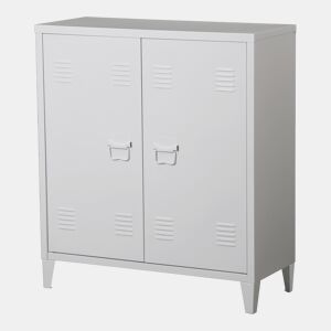 Armário de escritório Oripää com prateleira de aço ajustável 90x80x33cm - Branco en.casa