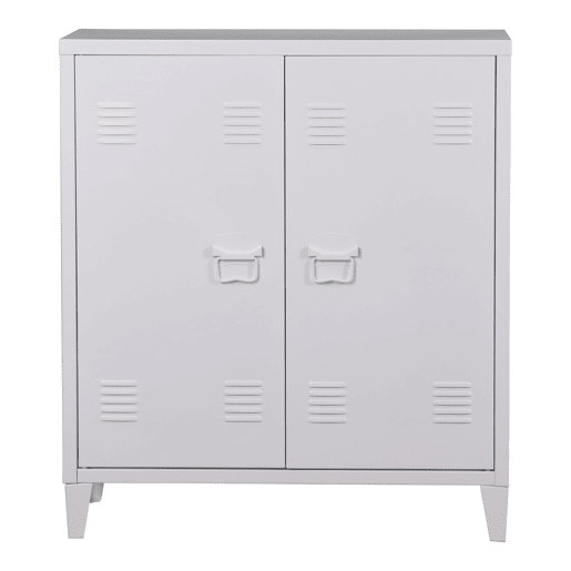 Armário de escritório Oripää com prateleira de aço ajustável 90x80x33cm - Branco en.casa
