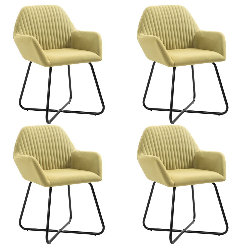 VidaXL Juego De Sillas De Comedor De 4 Piezas, Sillas De Estilo Rústico De Diseño Clásico Con Respaldos Cuadrados Y Asientos Acolchados De Terciopelo, Construcción De Madera De Caucho Maciza, Color