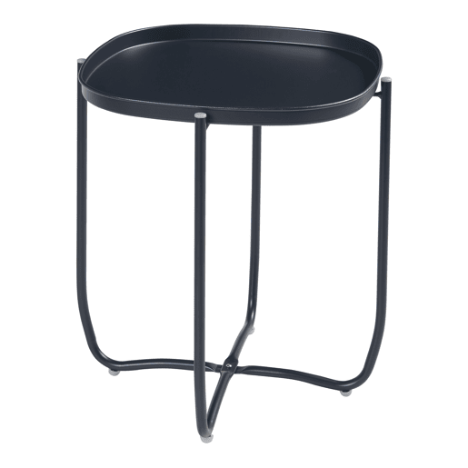 Mesa de jardim Sandefjord em aço 53x46x46cm - Preto en.casa