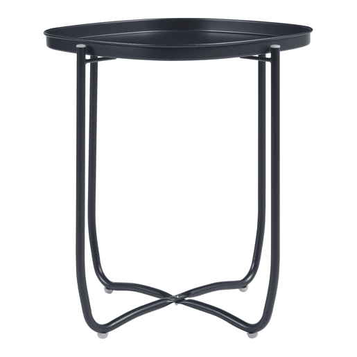 Mesa de jardim Sandefjord em aço 53x46x46cm - Preto en.casa