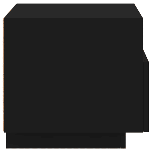 vidaXL Mesa de cabeceira com luzes LED 40x39x37 cm preto