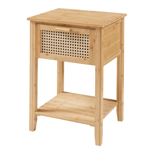 Mesa de cabeceira Leirfjord 60x40x35cm bambu - Natural en.casa Mesa de cabeceira Leirfjord 60x40x35cm bambu - Natural en.casa