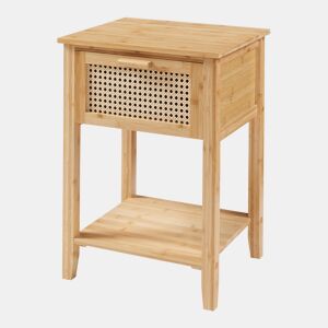 Mesa de cabeceira Leirfjord 60x40x35cm bambu - Natural en.casa