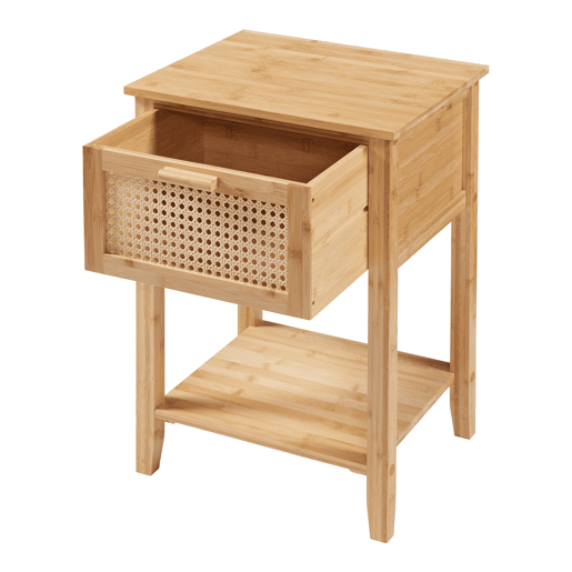 Mesa de cabeceira Leirfjord 60x40x35cm bambu - Natural en.casa Mesa de cabeceira Leirfjord 60x40x35cm bambu - Natural en.casa