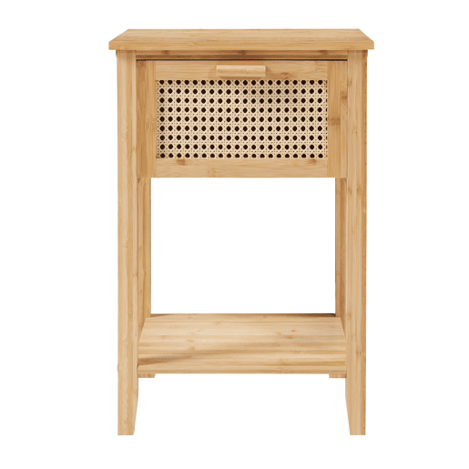 Mesa de cabeceira Leirfjord 60x40x35cm bambu - Natural en.casa Mesa de cabeceira Leirfjord 60x40x35cm bambu - Natural en.casa
