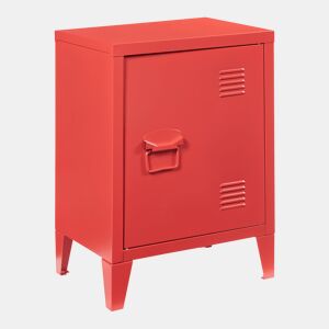 Mesa de cabeceira Inari em aço - Vermelha en.casa