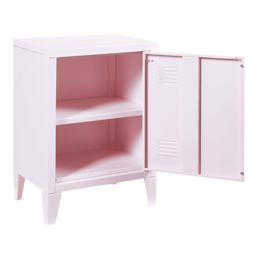 Mesa de cabeceira Inari em aço - Rosa en.casa