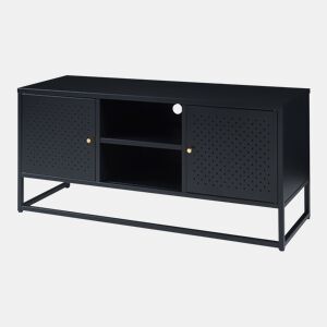 Suporte de TV Janakkala com 2 portas de aço 120x40x55cm - Preto en.casa