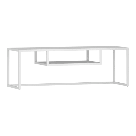 Mobiliário de sala de estar Isokyrö estilo industrial metal 120x40x40cm - Branco en.casa