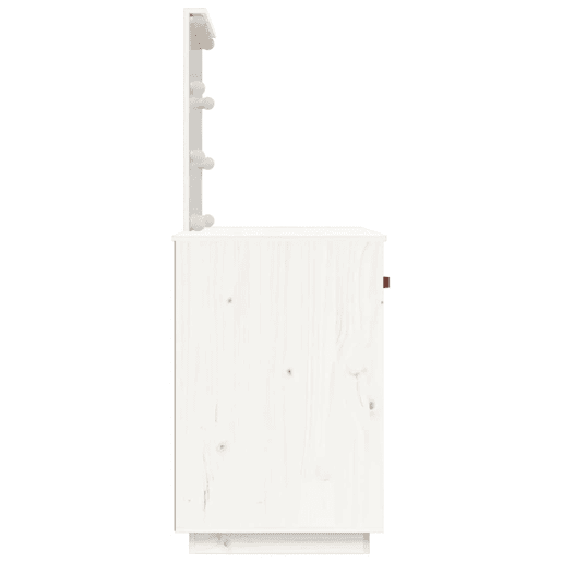 vidaXL Toucador com luzes LED 95x50x133,5 cm pinho maciço branco vidaXL Toucador com luzes LED 95x50x133,5 cm pinho maciço branco