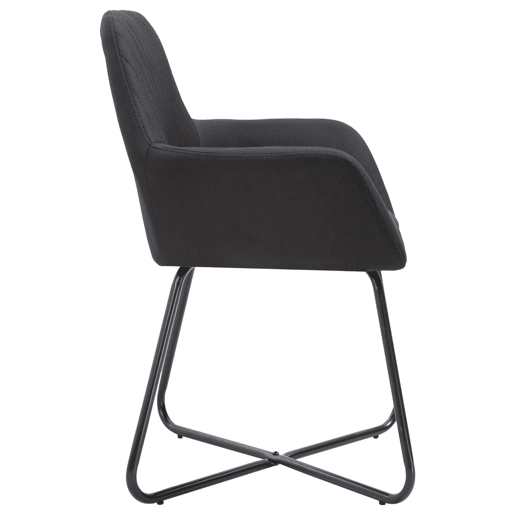 vidaXL Cadeiras de jantar 6 pcs tecido preto vidaXL Cadeiras de jantar 6 pcs tecido preto