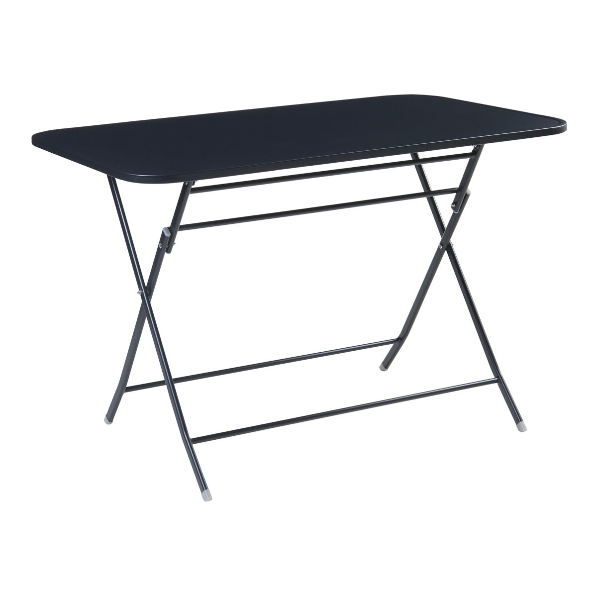 Mesa plegable sande rectangular - negro [en.casa]