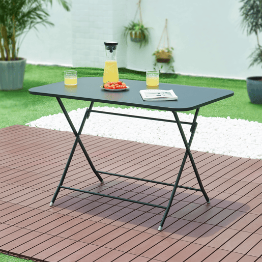 Mesa dobrável Sande retangular - Preto en.casa