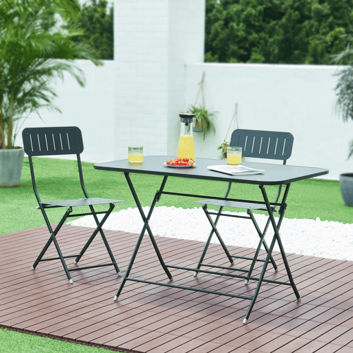 Mesa dobrável Sande retangular - Preto en.casa