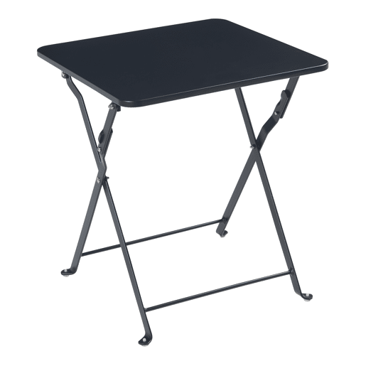 Mesa dobrável Vegårshei aço 45x40x40 cm - Preto en.casa