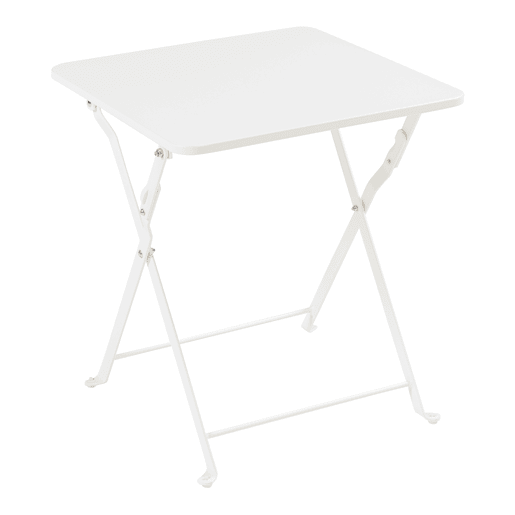 Mesa dobrável Vegårshei aço 45x40x40 cm - Branco en.casa