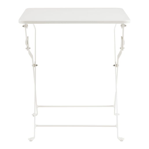 Mesa dobrável Vegårshei aço 45x40x40 cm - Branco en.casa