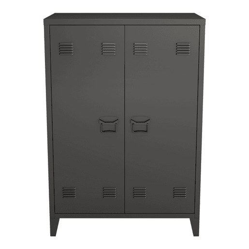 Armário de escritório Oripää com 2 prateleiras de aço ajustáveis 110x75x33 cm - Preto en.casa