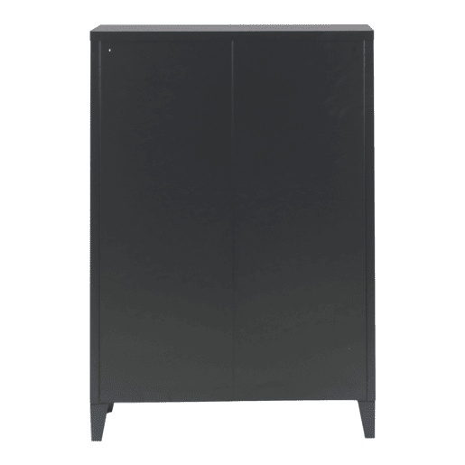 Armário de escritório Oripää com 2 prateleiras de aço ajustáveis 110x75x33 cm - Preto en.casa