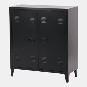 Armário de escritório Oripää com prateleira de aço ajustável 90x80x33cm - Preto en.casa