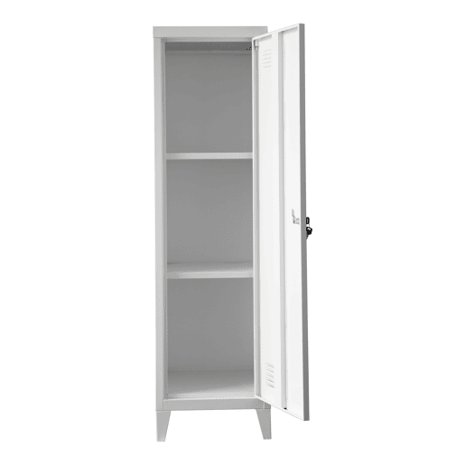 Cacifo metálico Kurikka com 3 compartimentos em aço 137x38x38 cm - Branco en.casa