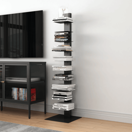 Estante Eksjö com 10 prateleiras em aço 150x39x39 cm - Preto mate en.casa.