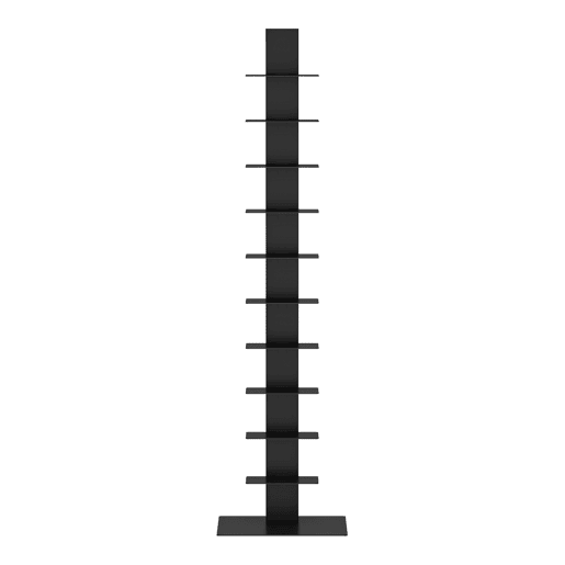 Estante Eksjö com 10 prateleiras em aço 150x39x39 cm - Preto mate en.casa.