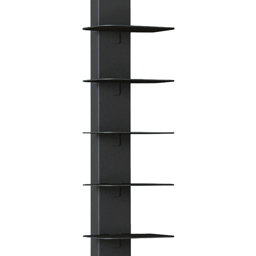 Estante Eksjö com 10 prateleiras em aço 150x39x39 cm - Preto mate en.casa.