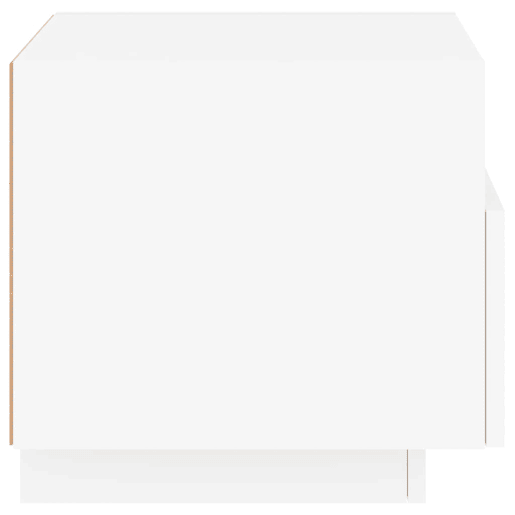 vidaXL Mesa de cabeceira com luzes LED 40x39x37 cm branco