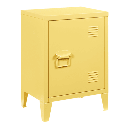 Mesa de cabeceira Inari em aço - Amarelo en.casa