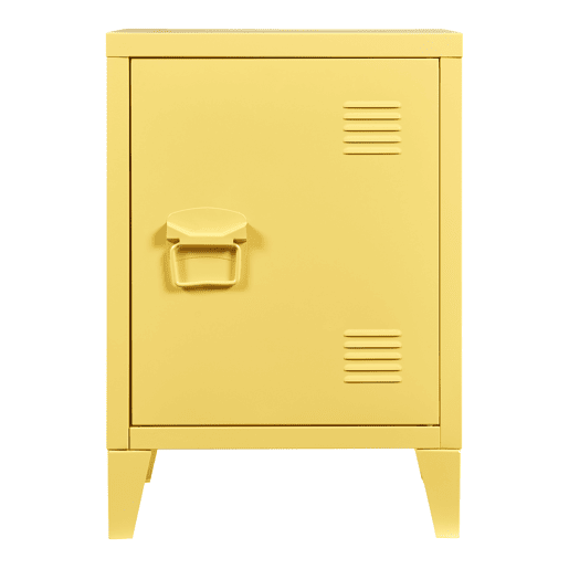 Mesa de cabeceira Inari em aço - Amarelo en.casa