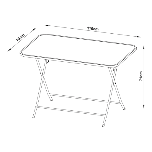 Mesa rebatÃvel Sande retangular - Branco en.casa Mesa rebatÃvel Sande retangular - Branco en.casa