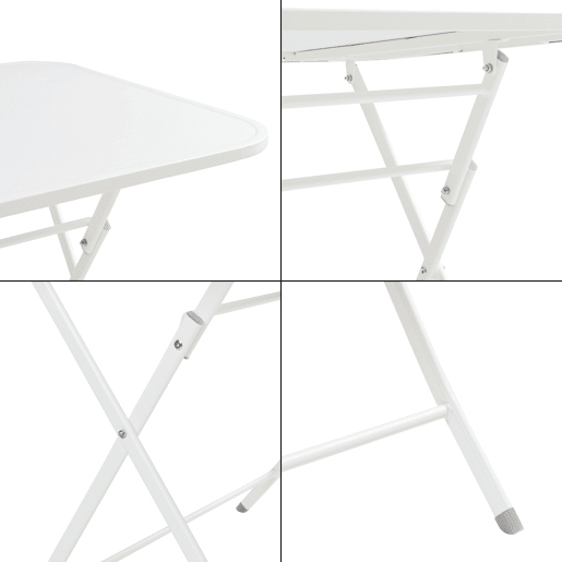 Mesa rebatÃvel Sande retangular - Branco en.casa Mesa rebatÃvel Sande retangular - Branco en.casa