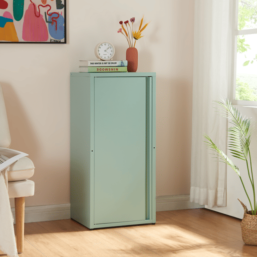 Armário de escritório Burlöv aço 88x40x35 cm - Verde menta en.casa