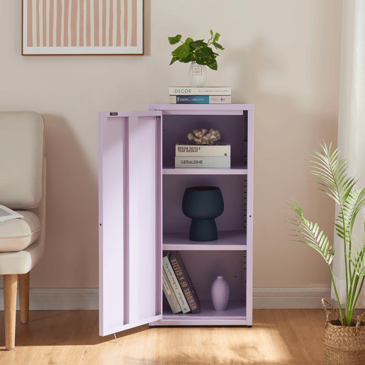 Armário de escritório Burlöv aço 88x40x35 cm - Violeta en.casa