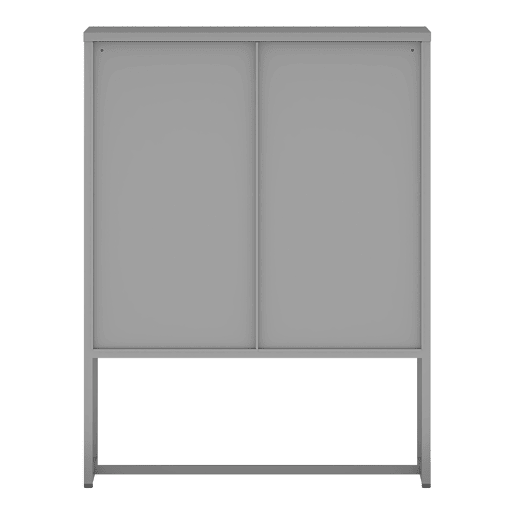 Cómoda Sund com 3 gavetas em aço 105x80x40cm - Cinzento en.casa