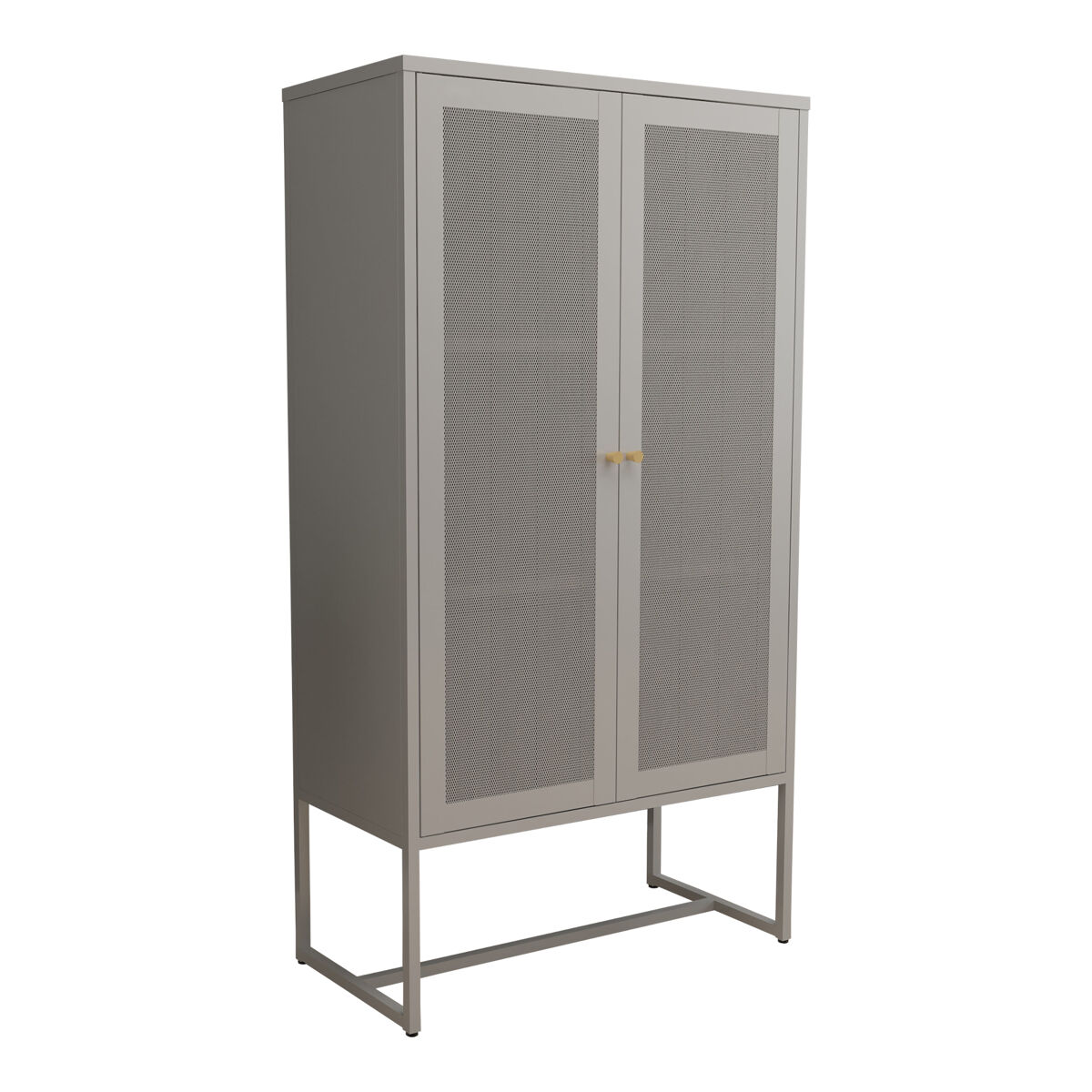 Armario archivador sund 2 estantes acero 150x80x40cm - gris [en.casa]